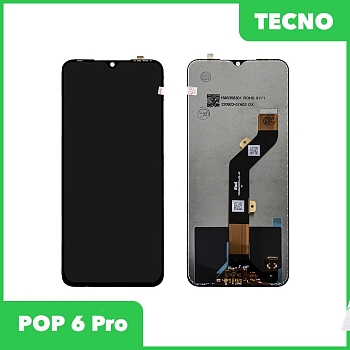 Дисплей (экран в сборе) для телефона Tecno POP 6 Pro, 100% оригинал (черный)
