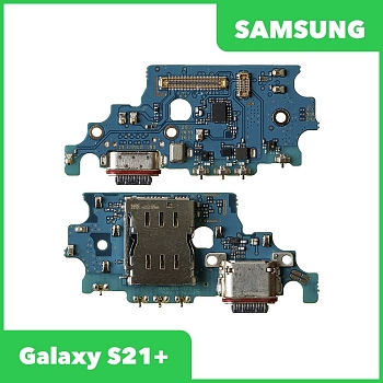 Системный разъем (разъем зарядки) для Samsung Galaxy S21+ SM-G996, разъем SIM и микрофон