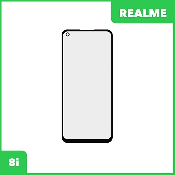 Стекло + OCA пленка для переклейки Realme 8i, черный